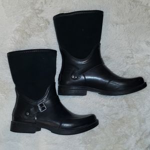 Gently used Ugg Suede rain boots